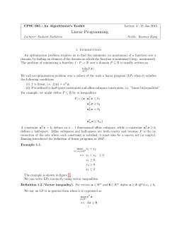 Linear Programming