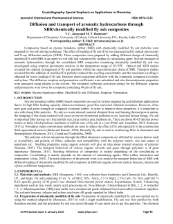 Diffusion and transport of aromatic hydrocarbons through SBR