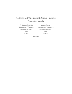 Addiction and Cue-Triggered Decision Processes: Complete Appendix