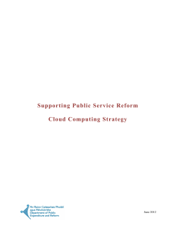 Supporting Public Service Reform Cloud Computing Strategy