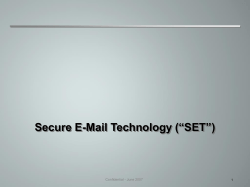 Secure E-Mail Technology (“SET”)