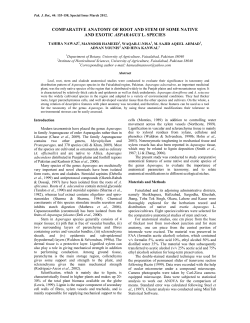 comparative anatomy of root and stem of some native and exotic