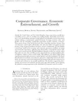 Corporate Governance, Economic Entrenchment, and Growth