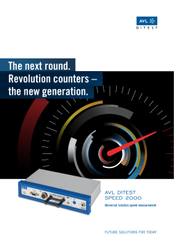 The next round. Revolution counters &ndash; the new generation.