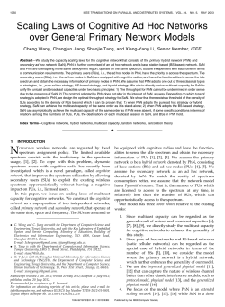 Scaling Laws of Cognitive Ad Hoc Networks over General Primary