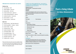 Plant a Living Tribute - Wellington City Council