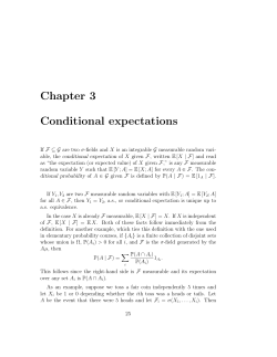 Chapter 3 Conditional expectations