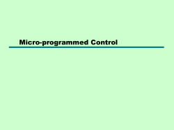 16 Microprogrammed Control
