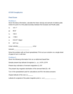 Depth to reflector @ geophone #1