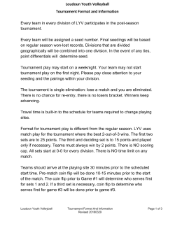 Loudoun Youth Volleyball Tournament Format