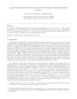 Large deviations for the boundary local time of doubly reflected