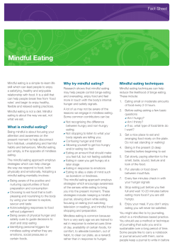 Mindful Eating - Eating Disorders Victoria