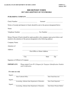 Form T-2 Bid Deposit Form
