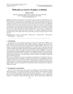 Molecules as tracers of galaxy evolution