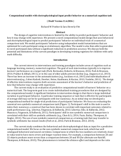 Computational models with electrophysiological input predict