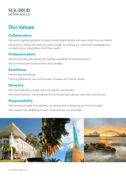 Our Values - Squire Patton Boggs