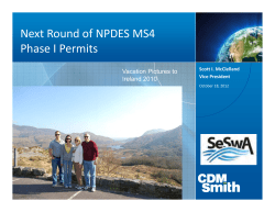 Next Round of NPDES MS4 Phase I Permits
