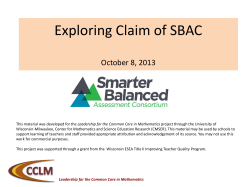 Exploring Claim 2, 3, and 4 Part 2 - University of Wisconsin