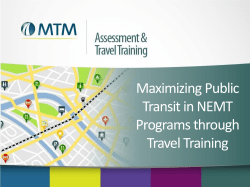 NEMT and Travel Training Webinar Powerpoint