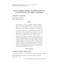 fractal physics theory - electrons, photons, wave