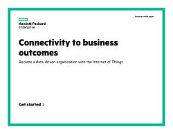 Connectivity to business Outcomes to become a data
