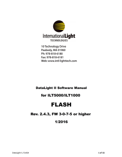 Flash User Manual2 - International Light Technologies