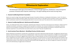 Classical Conditioning (Pavlov)= Association