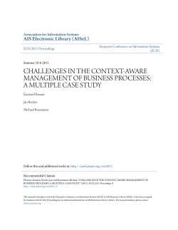 challenges in the context-aware management of business processes