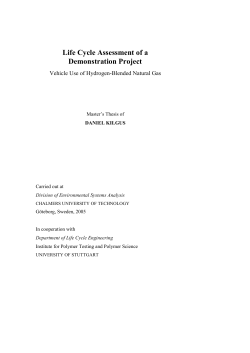 Life Cycle Assessment of a Demonstration Project