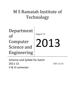 Semester: 6 Year: 2013-2014