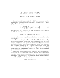 On Chen`s basic equality - Luis Florit
