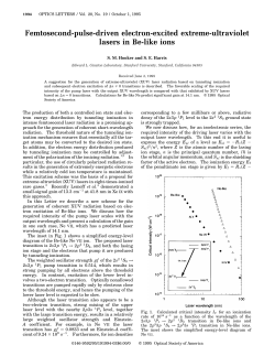 Femtosecond-Pulse-Driven, Electron-Excited XUV Lasers in Be