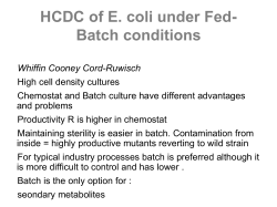 HCDC of E. coli under Fed