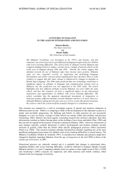 Makaton and inclusion - International Journal of Special Education