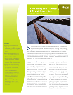 Connecting Sun`s Energy- Efficient Datacenters
