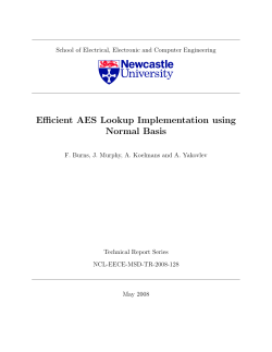 Efficient AES Lookup Implementation using Normal Basis (PDF