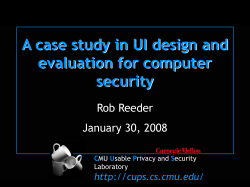 A case study in UI design and evaluation for computer