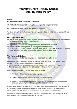 anti_bullying policies - Yearsley Grove Primary School