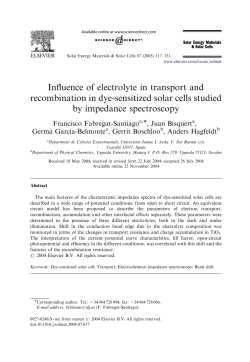 Influence of electrolyte in transport and recombination in dye