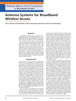 Antenna systems for broadband wireless access