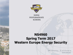 Robert Looney, Western Europe Energy Security