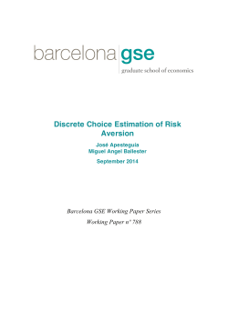 Discrete Choice Estimation of Risk Aversion
