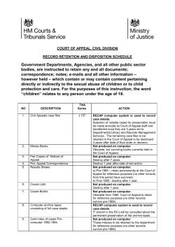 rcj court of appeal, civil division rrds