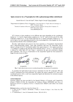 CODECS 2013 Workshop San Lorenzo de El Escorial, Madrid, 18th