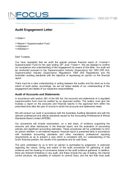 Audit Engagement Letter