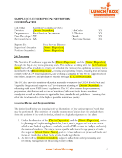 Nutrition Coordinator