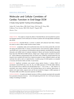 Molecular and Cellular Correlates of Cardiac Function in End