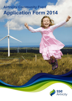 Airtricity Community Fund Application Guidelines