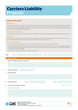 Carriers Liability Proposal