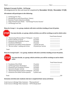 Cell Energy Review Worksheet
